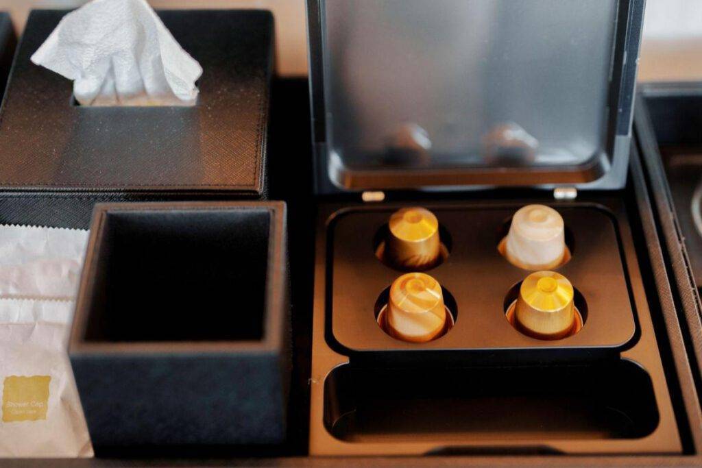 In-room Nespresso machine for a premium coffee experience at Yao Bada Badoo Boutique Resort."