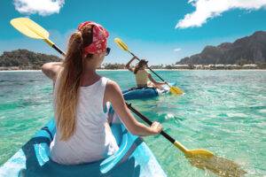 family adventure kayaking on Koh Yao Yai ,Thailand