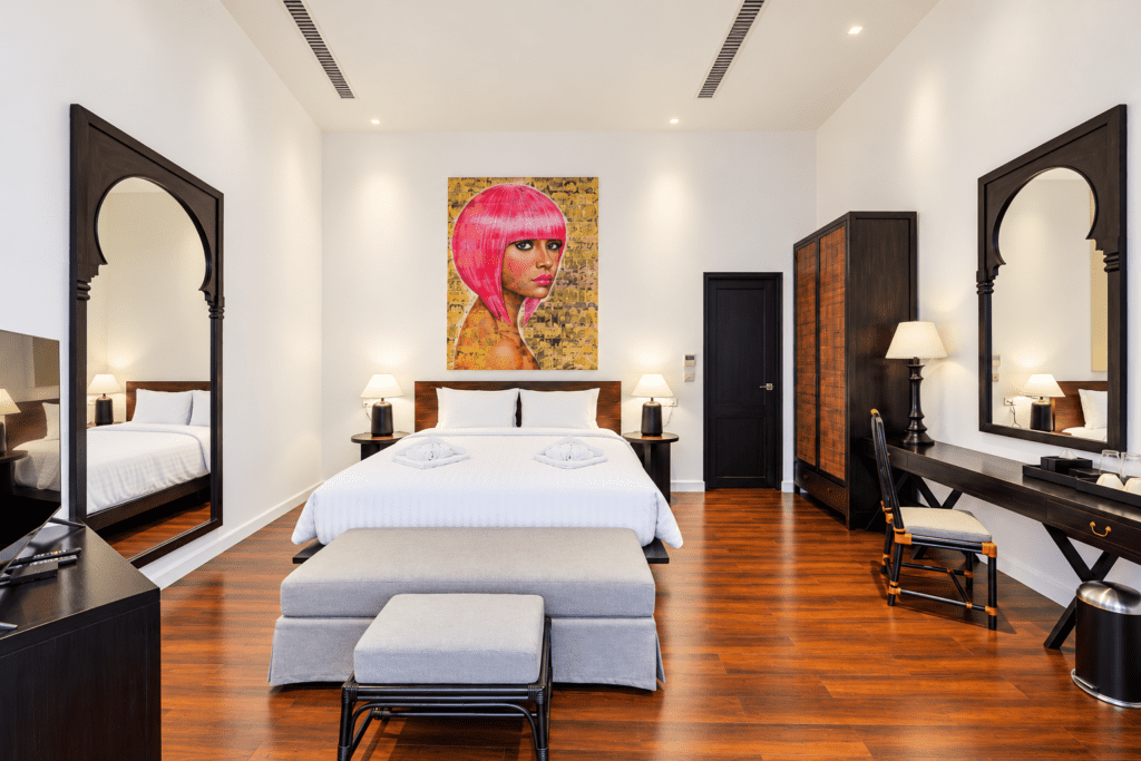 Deluxe King Room with pool access and views of the pool at Yao Bada Badoo Boutique Resort
