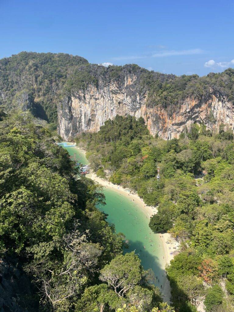Hong Island lagoon from above, a day trip from Koh Yao Yai