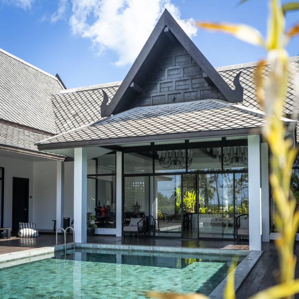 Pool and tropical gardens at Yao Bada Badoo, a quiet resort near Phuket on Koh Yao Yai