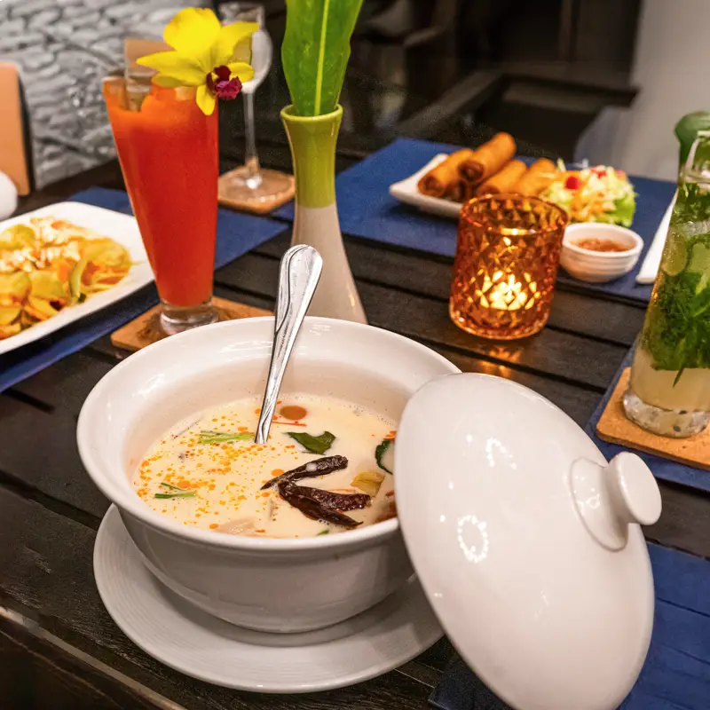 Thai dishes and drinks at The Funky Monkey Restaurant, Yao Bada Badoo, Koh Yao Yai