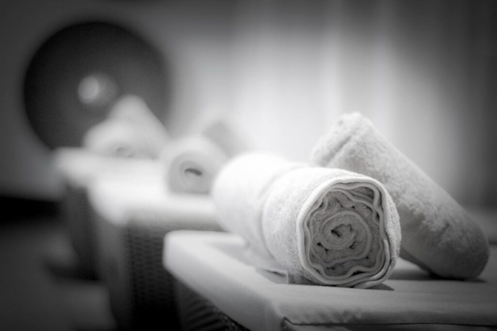 Fresh towels ready for a massage on Koh Yao Yai